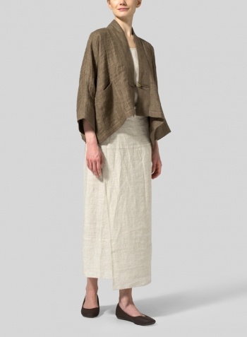 Soil Double Layer Linen Kimono Jacket