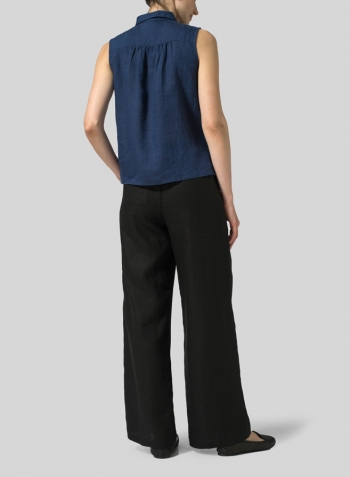 Linen Classic Sleeveless Top Set
