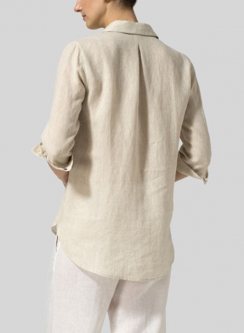 Oat Linen Classic Collar Shirt