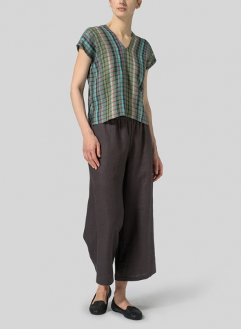 Linen T-square Boxy Top