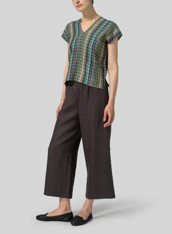 Linen T-square Boxy Top