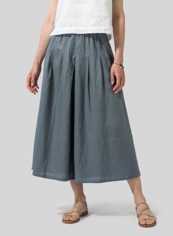 Linen Pleated Culottes Set