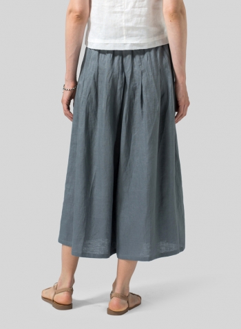 Linen Pleated Culottes Set