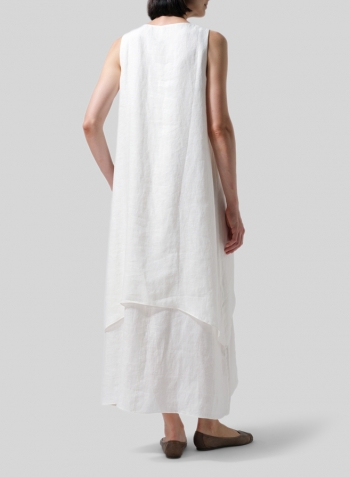 Linen Double Layer Extra Long Dress