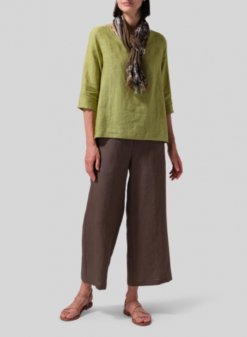 Linen A-line High-Low Top Set