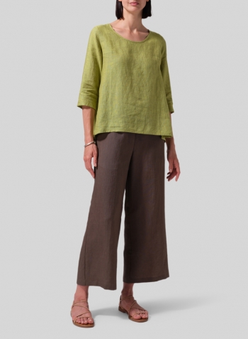 Linen A-line High-Low Top Set