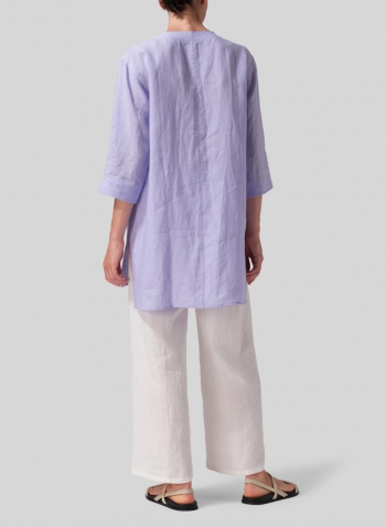 Lavender  Linen Chest Pocket Tunic