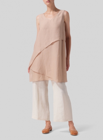 Beige Linen Lightweight Layering Tunic