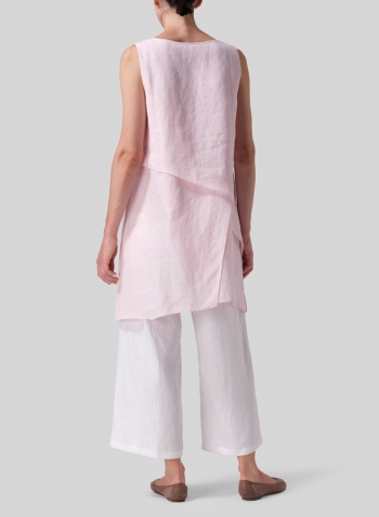 Pink Linen Lightweight Layering Tunic
