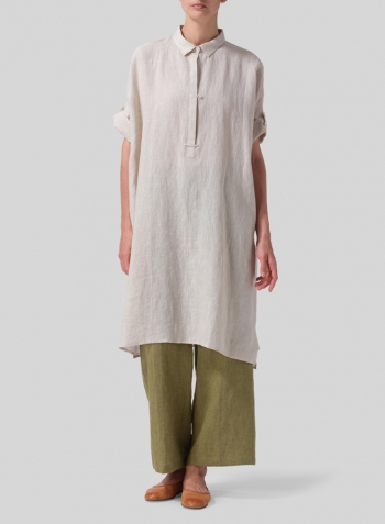Oat Linen Oversized Monk Tunic