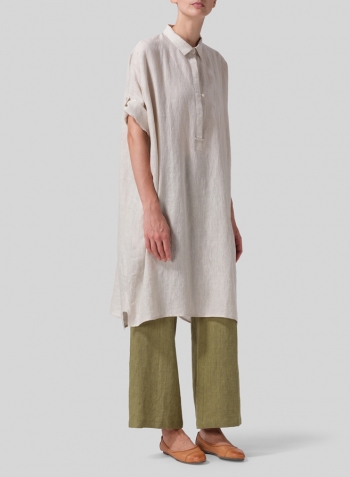 Oat Linen Oversized Monk Tunic