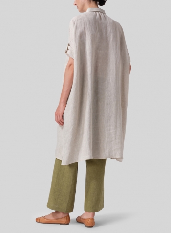 Oat Linen Oversized Monk Tunic