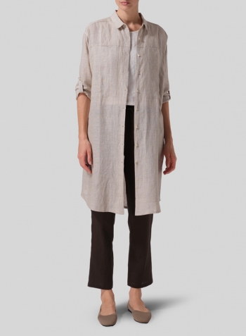 Oat Linen Long Shirt