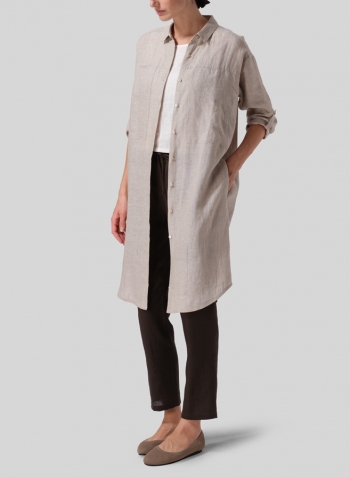 Oat Linen Long Shirt