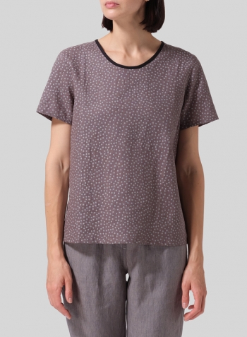 Linen Boxy Short Sleeve Top
