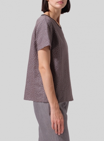 Linen Boxy Short Sleeve Top