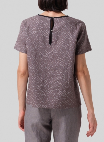 Linen Boxy Short Sleeve Top