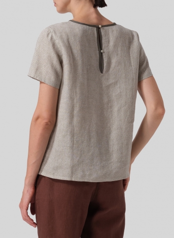 Linen Boxy Short Sleeve Top Set