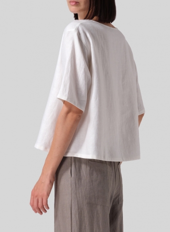 White Linen Classic Boxy Top