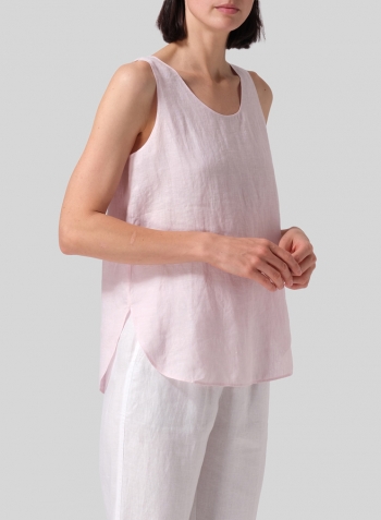 Baby Pink Linen Shell