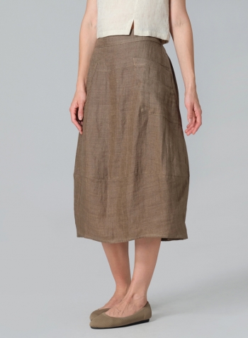 Soil Linen Loose Lantern Skirt