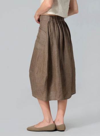 Soil Linen Loose Lantern Skirt