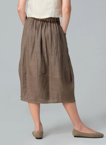 Soil Linen Loose Lantern Skirt