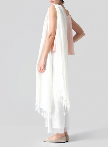 Rose Pink Linen Thin Strap Cami Set