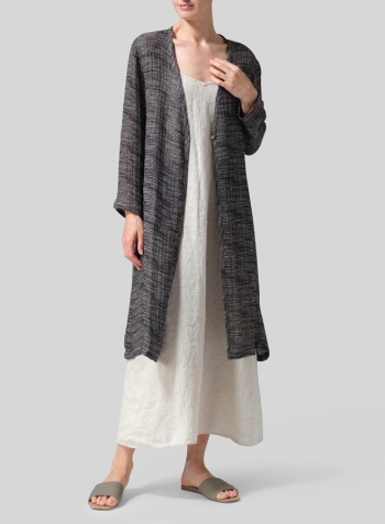 Gauze Linen Long Jacket Set