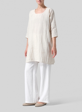 Oat Linen Oversized Top Set