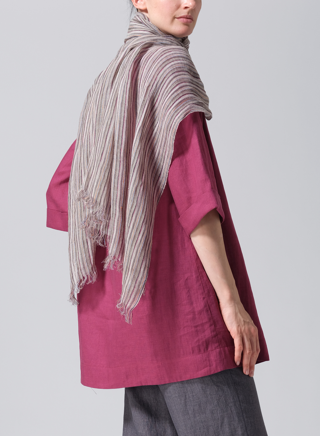 Stripe print scarf