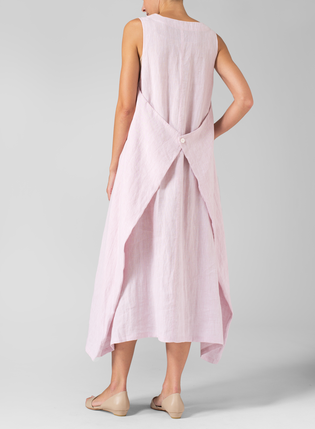 Linen Sleeveless Long Dress Plus Size