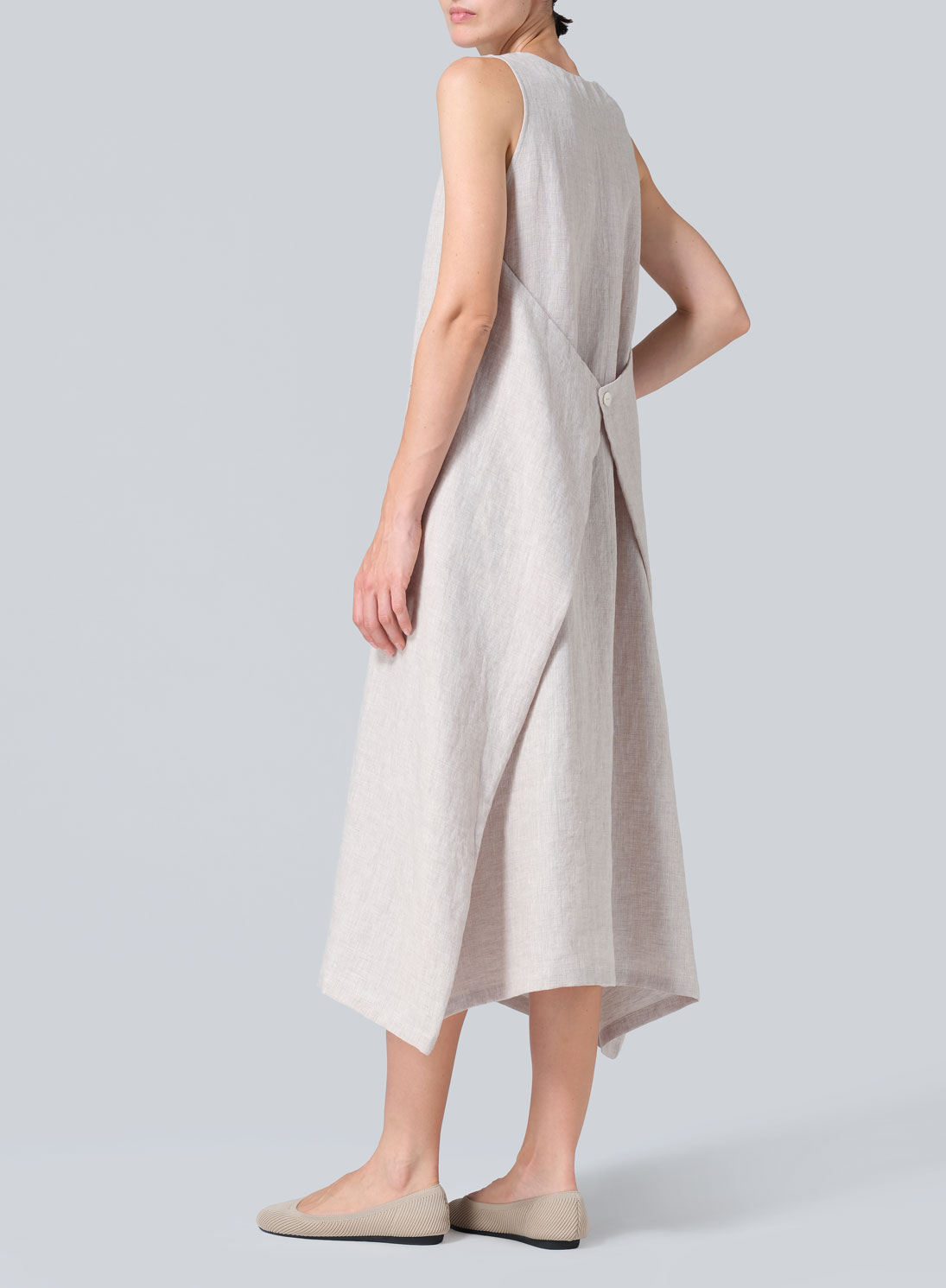 Linen Sleeveless Long Dress