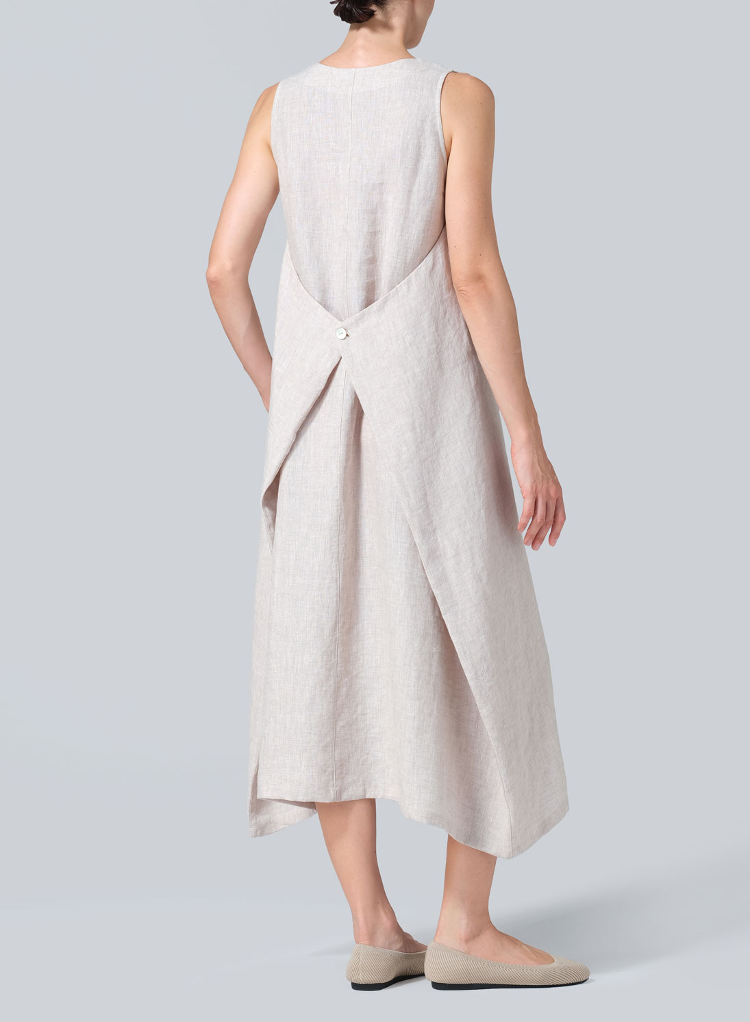 Linen Sleeveless Long Dress