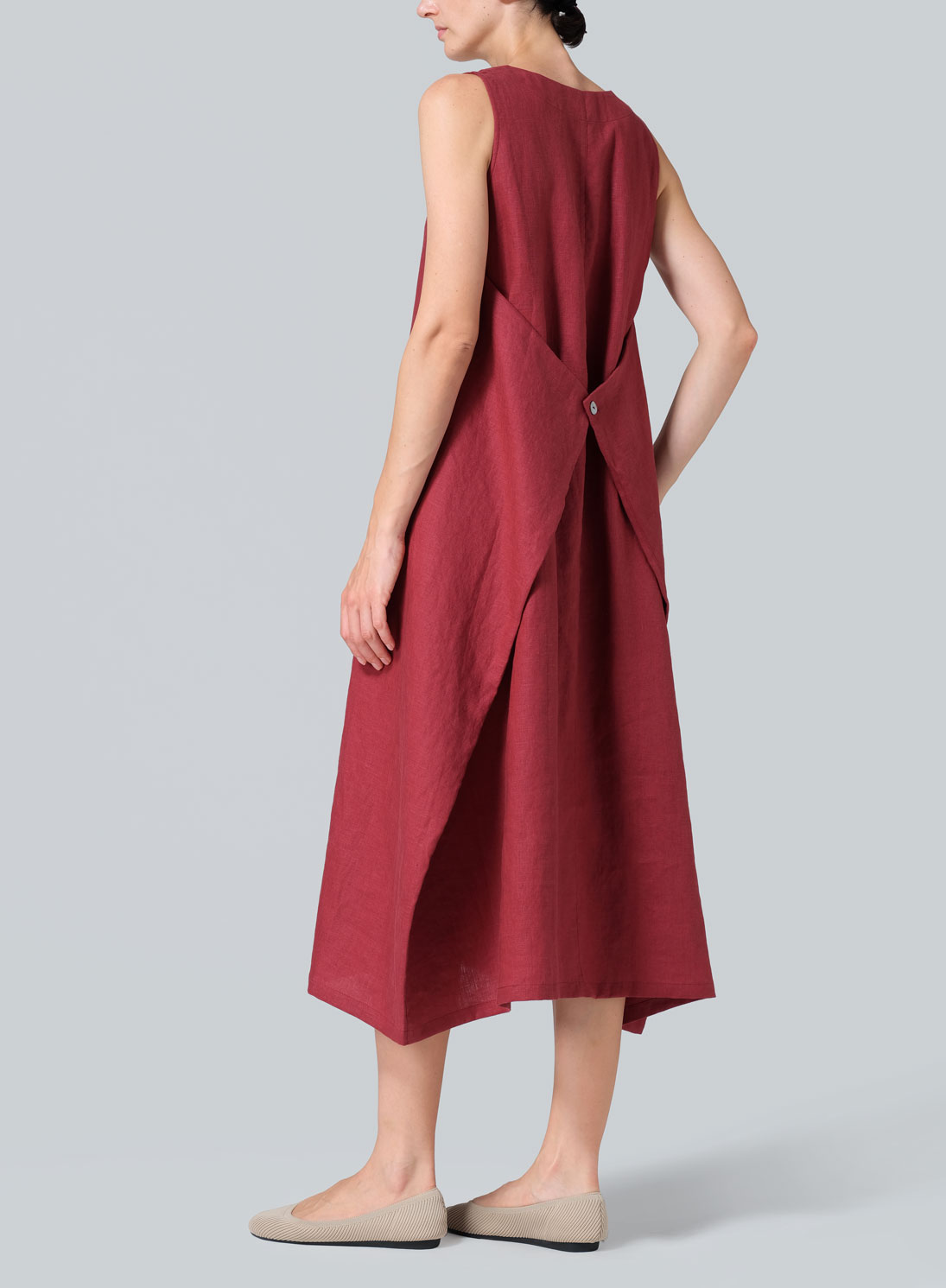 Linen Sleeveless Long Dress