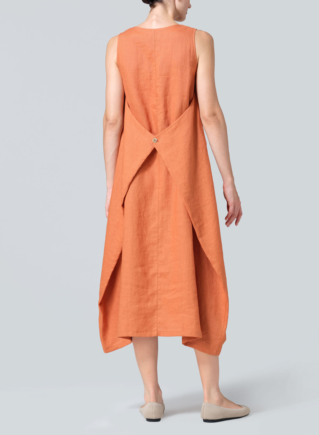 Linen Sleeveless Long Dress