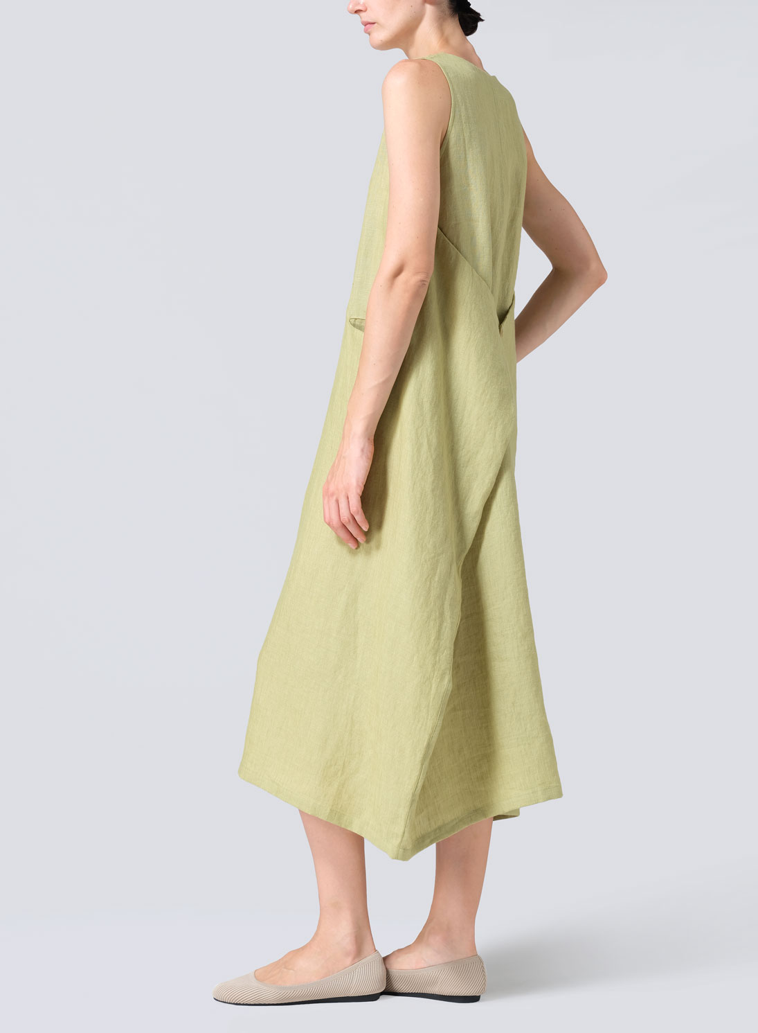 Linen Sleeveless Long Dress