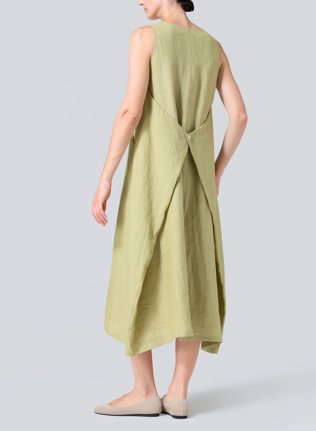 Linen Sleeveless Long Dress