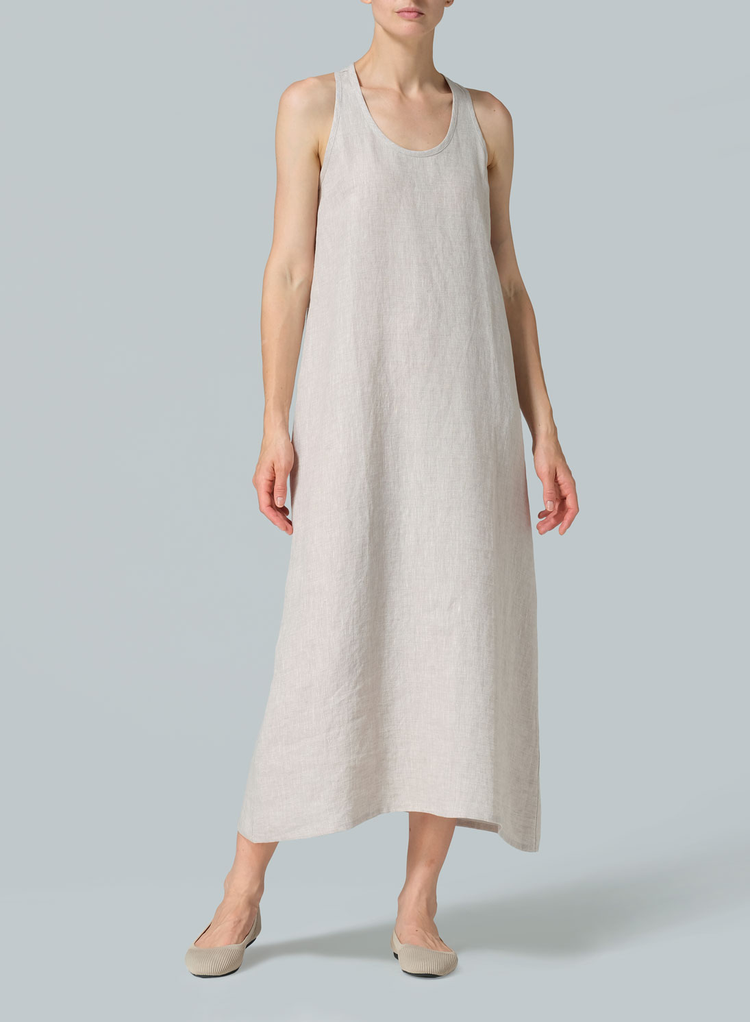 Linen A-line Maxi Dress