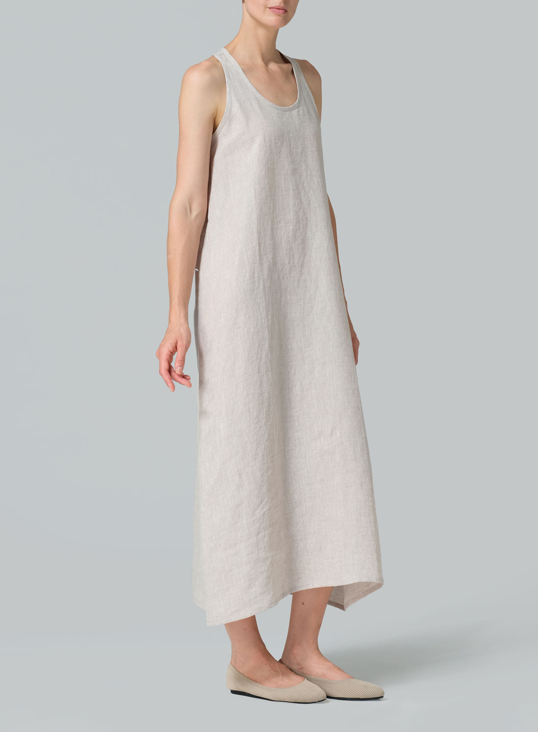 Linen A-line Maxi Dress