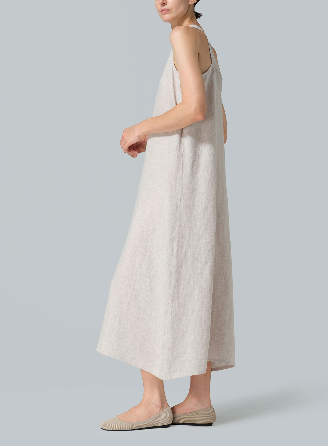 Linen A-line Maxi Dress