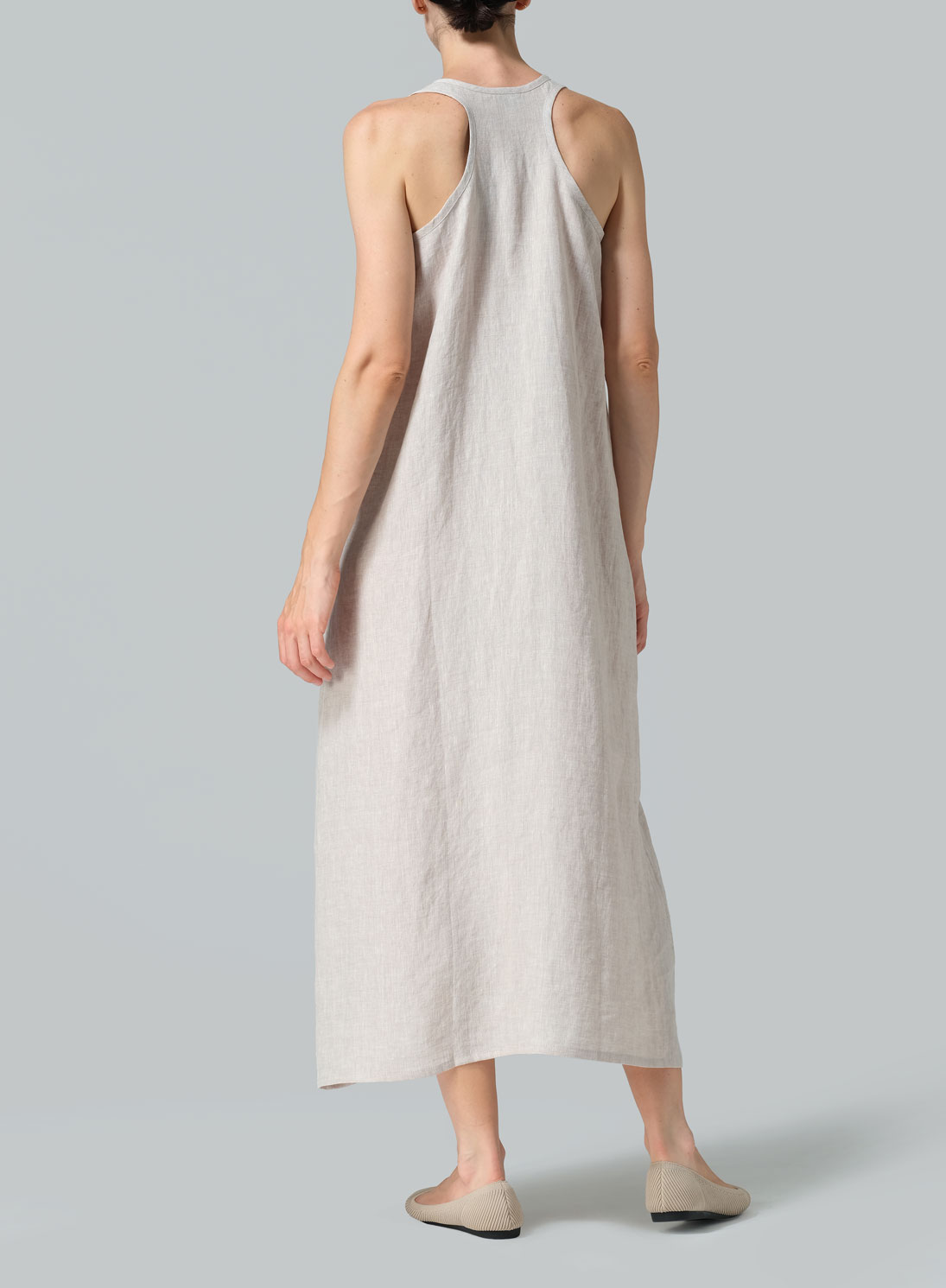 Linen A-line Maxi Dress