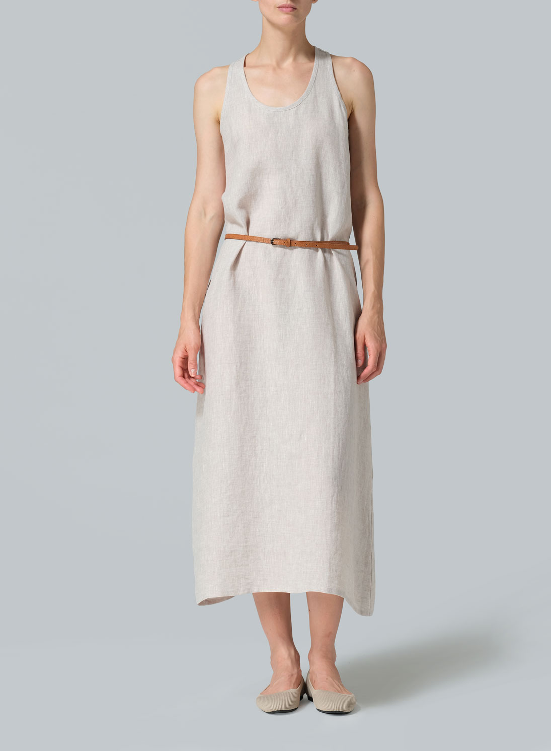 Linen A-line Maxi Dress