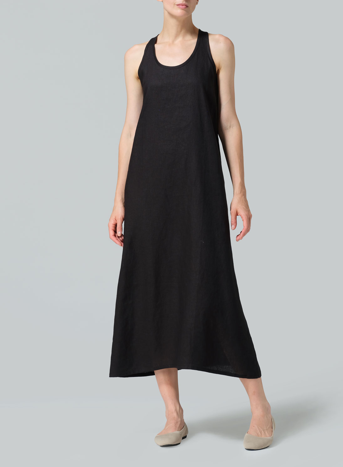 Linen A-line Maxi Dress
