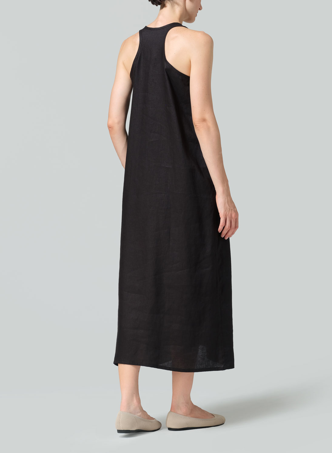 Linen A-line Maxi Dress