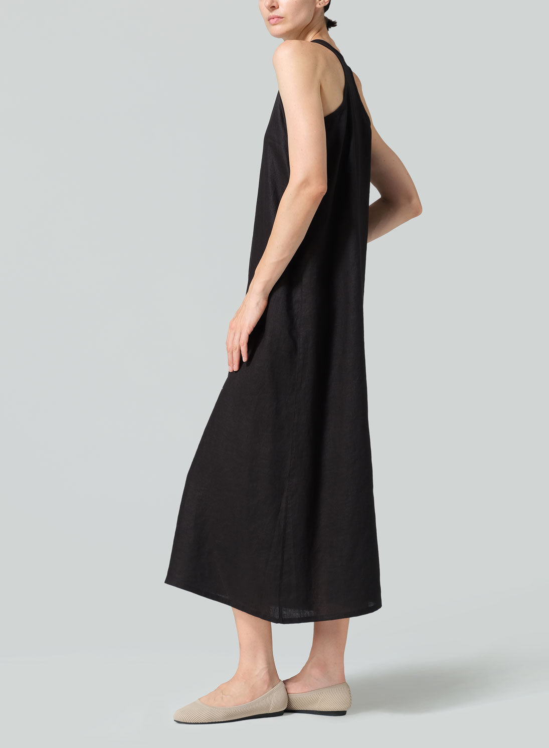 Linen A-line Maxi Dress