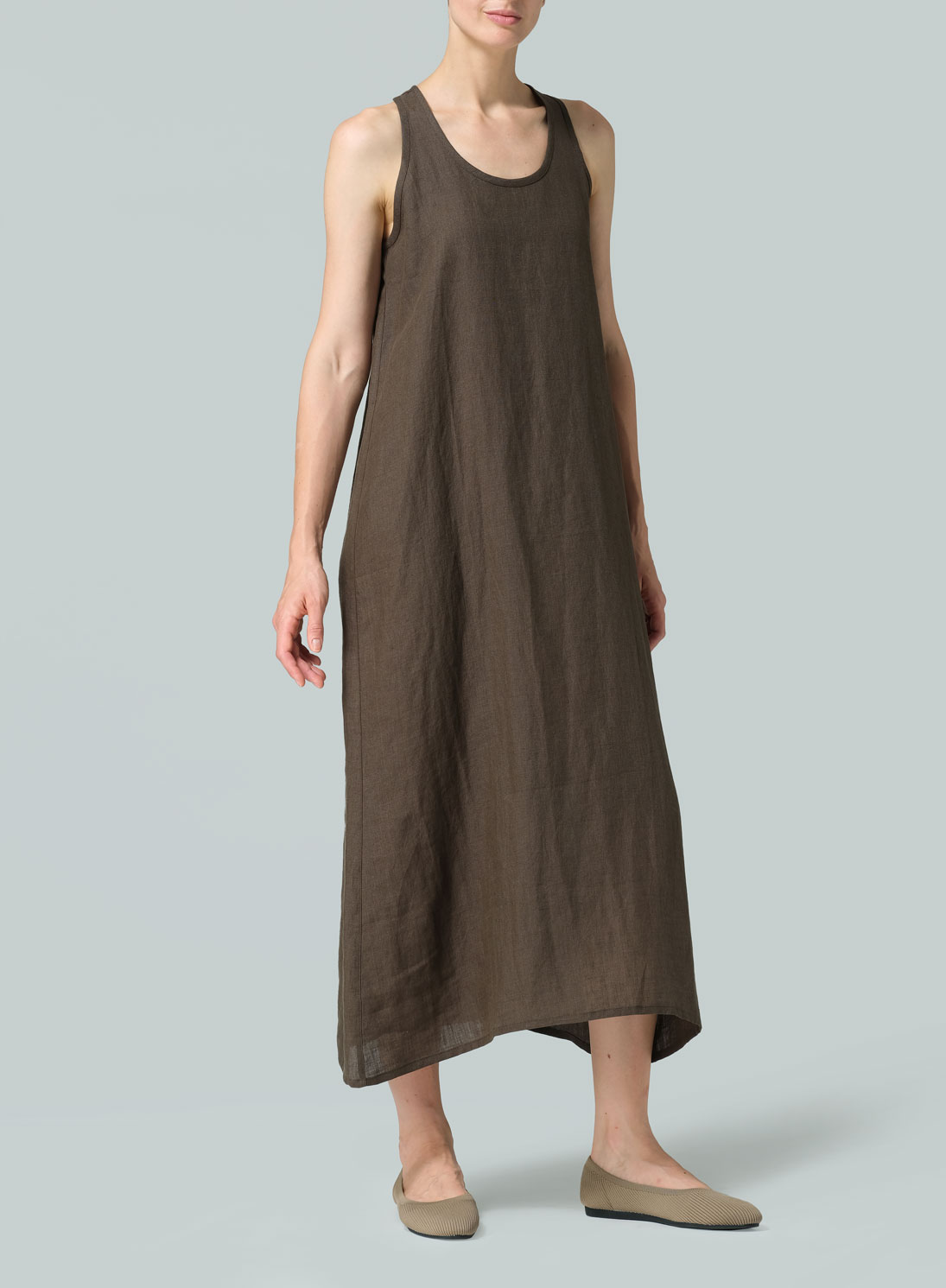 Linen A-line Maxi Dress