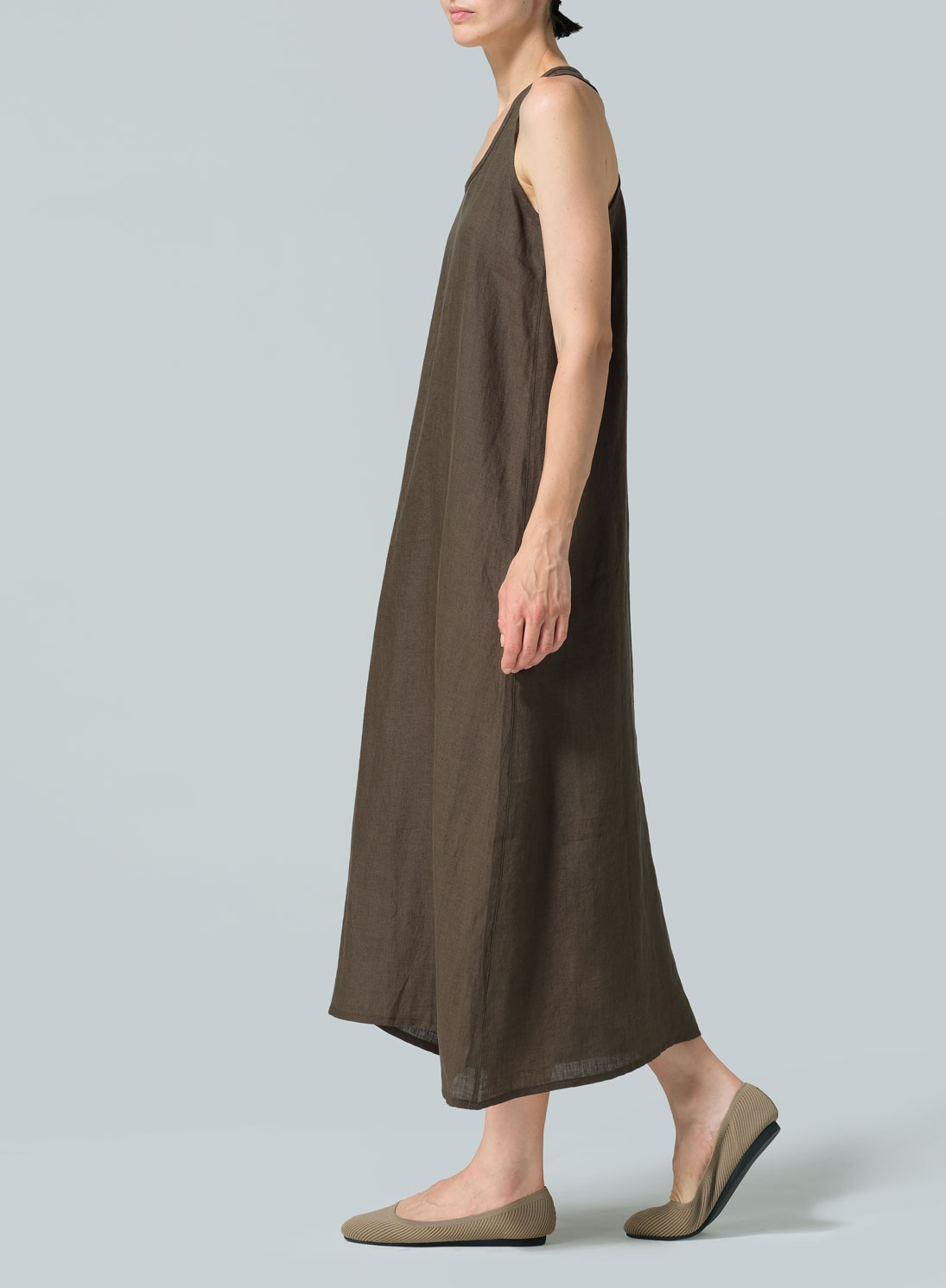 Linen A-line Maxi Dress