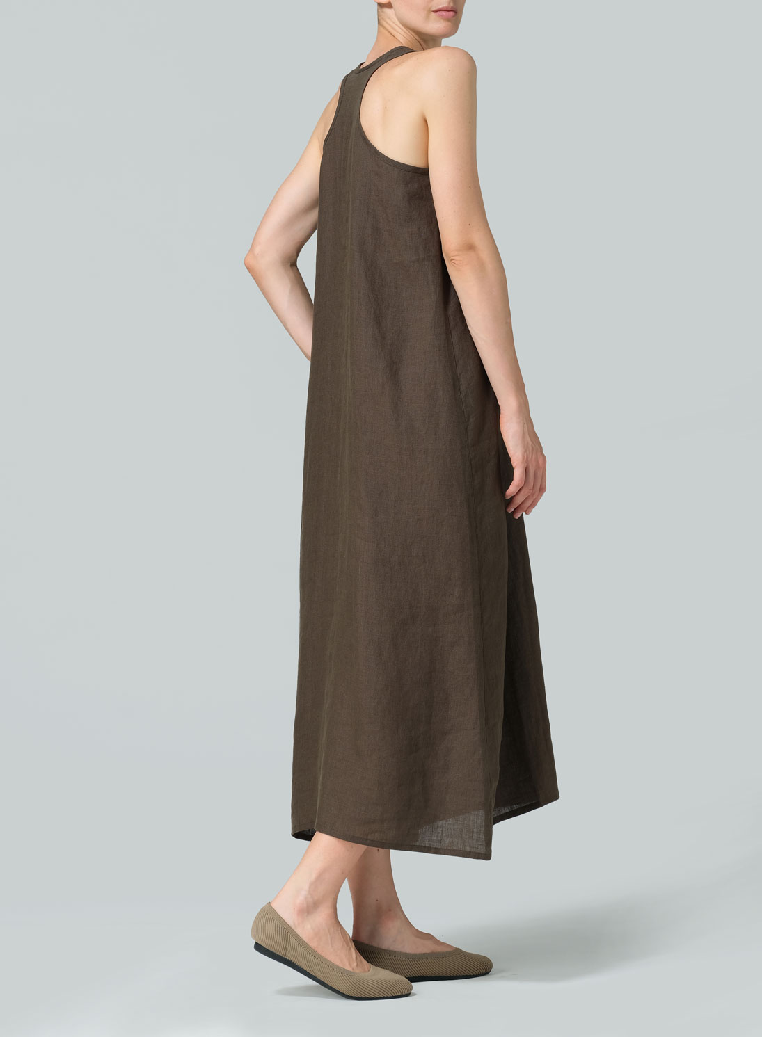 Linen A-line Maxi Dress