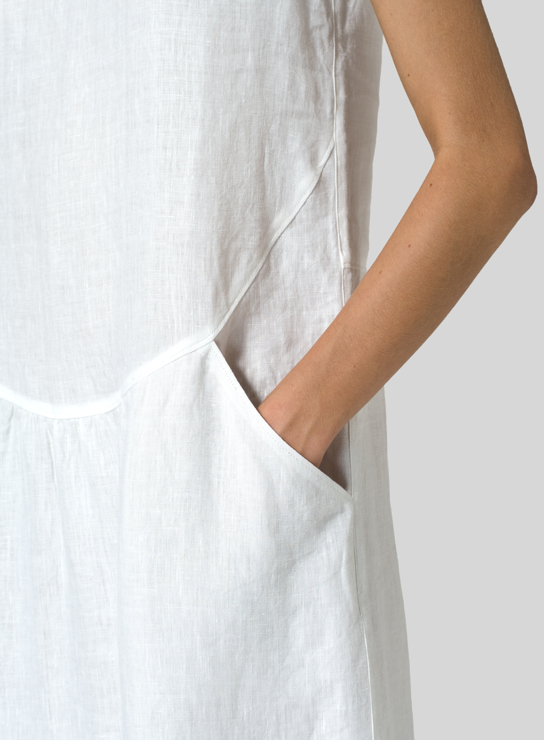 Short Sleeveless Linen Dress main image 1